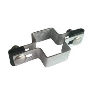 Příchytka pro kotvení svařovaných panelů 3D mezi sloupky 60x40mm, ZN, průběžná