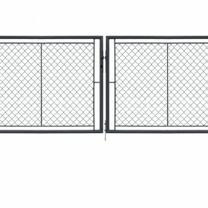 Brána pletivová, dvoukřídlá, výška 155cm / š. 360cm, ANTRACIT